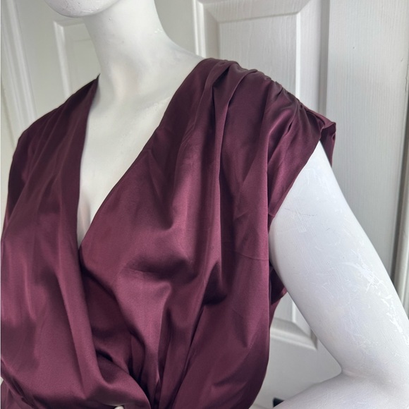 Veronica Beard Red Asymmetrical Ruched Cocktail Gown Size 2. #200 - Picture 11 of 14